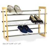 expandable wooden shoe racks 3 tire space saving storage racks